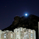 Protesters formed a city-wide human chain, including up the ridge of the iconic Lion Rock mountain, on Aug. 23, 2019.